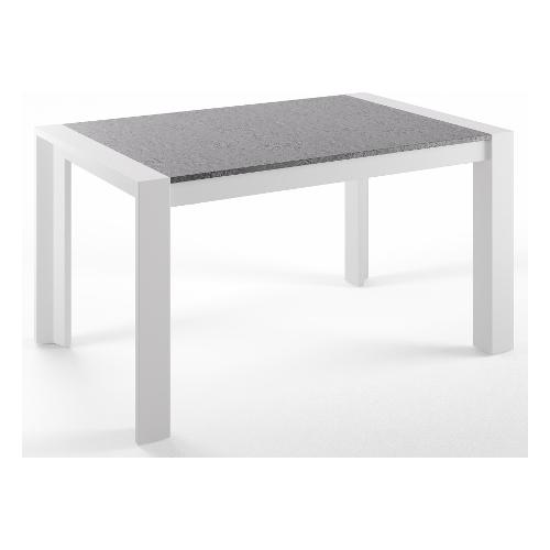Pointhouse MILANO Tavolo Allungabile Bianco ossido e Cemento (140-220x90cm)