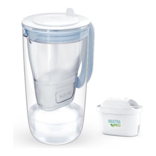 Brita Caraffa filtrante GLASS JUG Kit con 1 filtro Maxtra Pro Clear e White (2,5L) 1046673