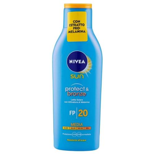 Nivea Latte solare Protect & Bronze Spf 20 (200ml) SUN