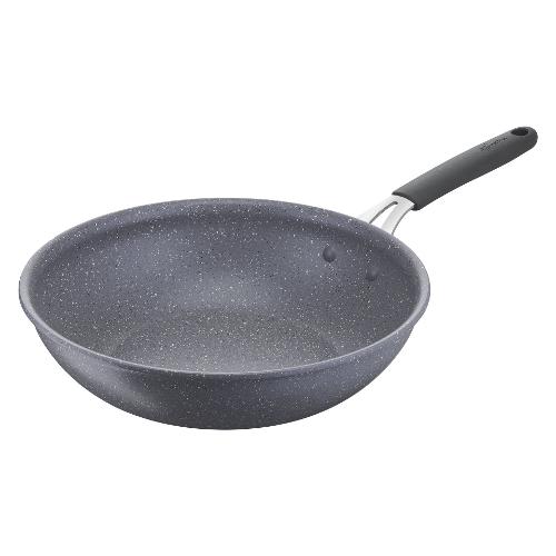 Lagostina Wok Antiaderente 1 manico (28cm) TEMPRA MINERAL Grigio 012163041828