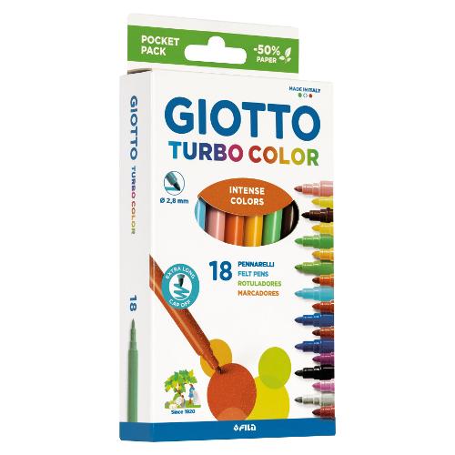 Pennarelli standard da disegno 18 pz Turbocolor GIOTTO colori