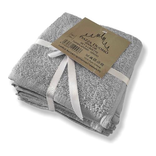Tessilcasa Set lavette DUOMO Grigio PDOSPLAPDTU806200 6 lavette