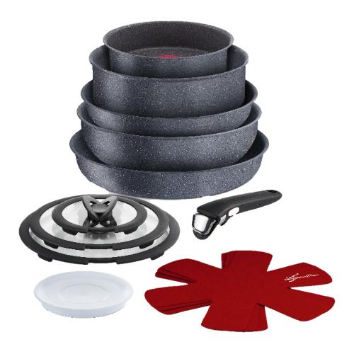 Lagostina Batteria pentole Antiaderente 13 pz INGENIO GREEN Grigio mineralis 012164600013