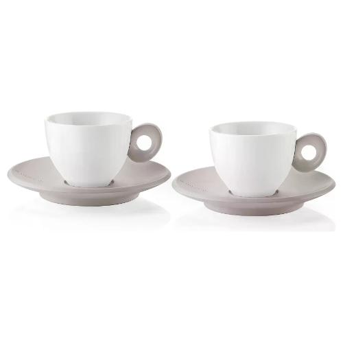 Guzzini Set tazzine caffè con piatto 2 pz (50ml) EVERYDAY Grigio tortora 081700158
