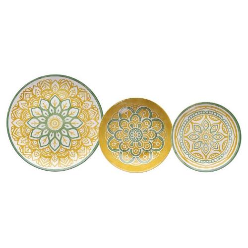 Andrea Fontebasso Servizio piatti Porcellana 18 pz Mimosa MOON Giallo e Verde MN070182450
