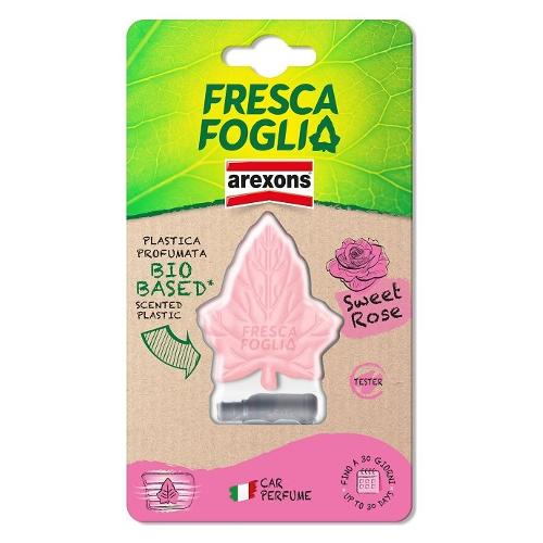 Arexons Profumatore auto bocchette ventilazione Sweet Rose FRESCA FOGLIA Rosa 1857