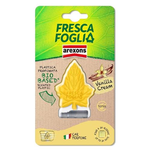 Arexons Profumatore auto bocchette ventilazione Vanilla Cream FRESCA FOGLIA Giallo 1809