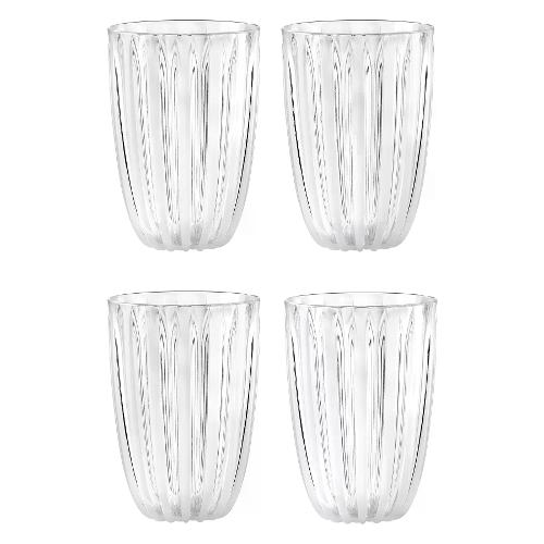 Set 4 bicchieri Guzzini Dolcevita ambra