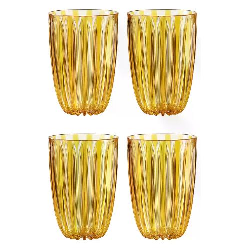 Guzzini Set bicchieri Acqua 4 pz (470ml) DOLCEVITA Ambra 123900151