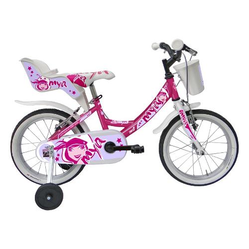Mandelli Mountain Bike ( 1 vel ) 16" SPORT ONE Mya con Rotelle Acciaio Ciclamino 120165005
