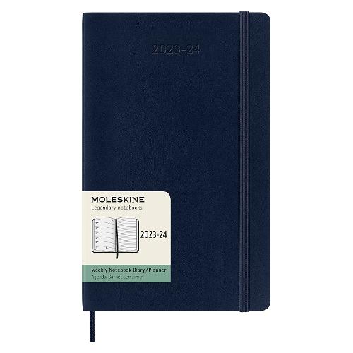 Moleskine Agenda settimanale 2023/24 18m Lug-Dic Large Soft Blu zaffiro (13x21 cm) 56934