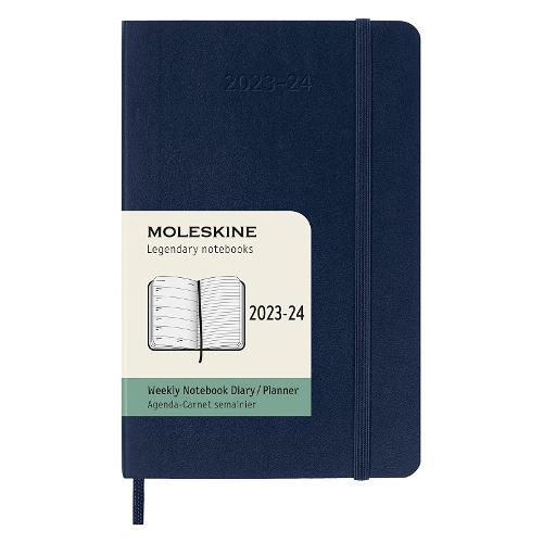 Moleskine Agenda settimanale 2023/24 18m Lug-Dic Pocket Soft Blu zaffiro (9x14 cm) 56996