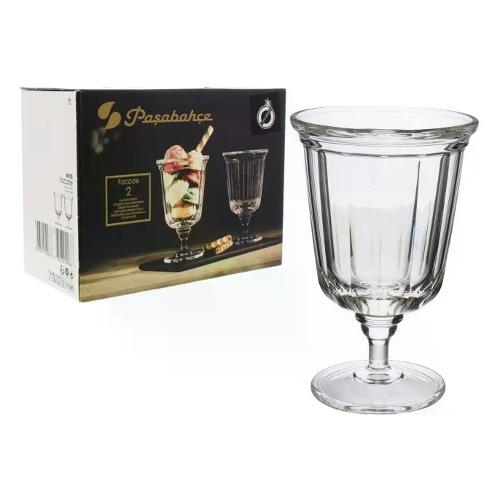 Pasabahce Set coppette Cristallo 2 pz (360ml) Gelato FACADE Trasparente 68126