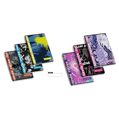 Seven Quaderno righe 1R (1 rigo) A4 GET TOGETHER assortito 500102306