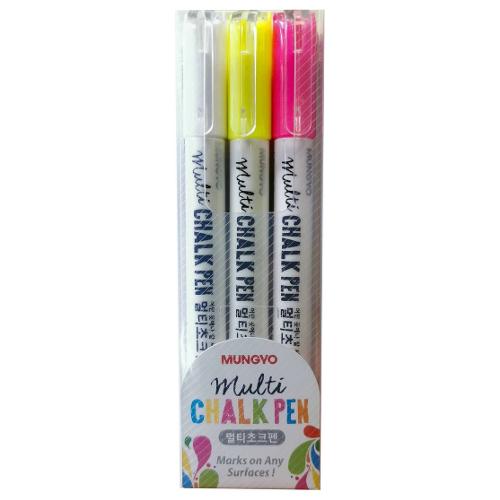 Pennarelli marcatori Multi Chalk Pen cancellabili 3 pz assortito