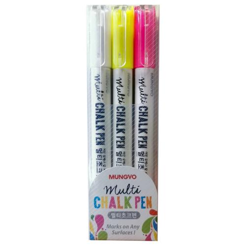 Mungyo Set pennarelli marcatori 3 pz Multi Chalk Pen cancellabili assortito