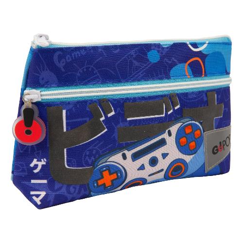Giochi Preziosi Astuccio doppio scomparto (22x6x14cm) Born To Play GOPOP Blu e Azzurro GG9Q4710
