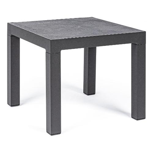 Bizzotto Tavolino da esterno alluminio KLEDI Antracite (50x50x46cm) 0663058