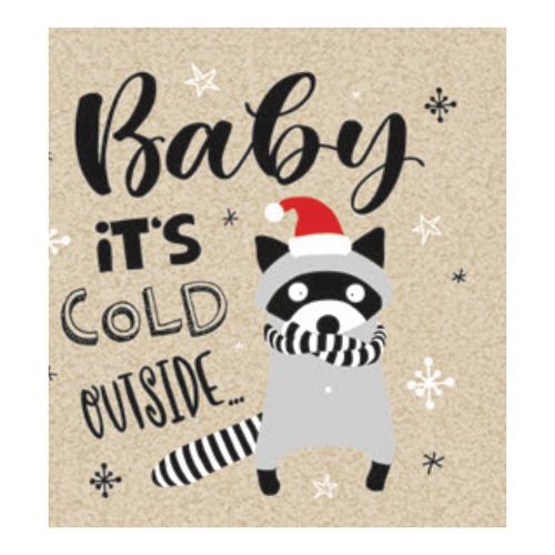 Pap Star Set tovaglioli monouso 20pz 3 Veli CHRISTMAS Cold outside 89363