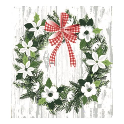 Pap Star Set tovaglioli monouso 20pz 3 Veli CHRISTMAS Christams wreath 89359