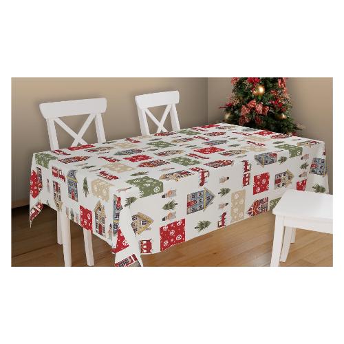 Vingi Tovaglia Natale ARMONY Chalet Panna (360x140cm) P6075