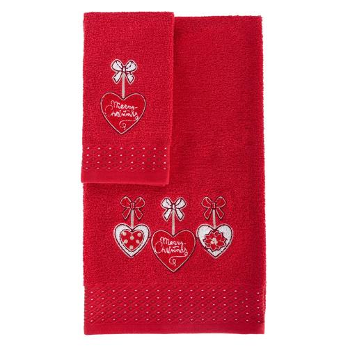 Vingi Set asciugamani Natale CUORE Spugna Assortito P1736