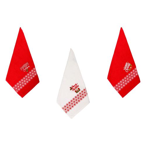Vingi Set strofinacci Natale MERRY Assortito P1704 (70x45cm) (3pz)