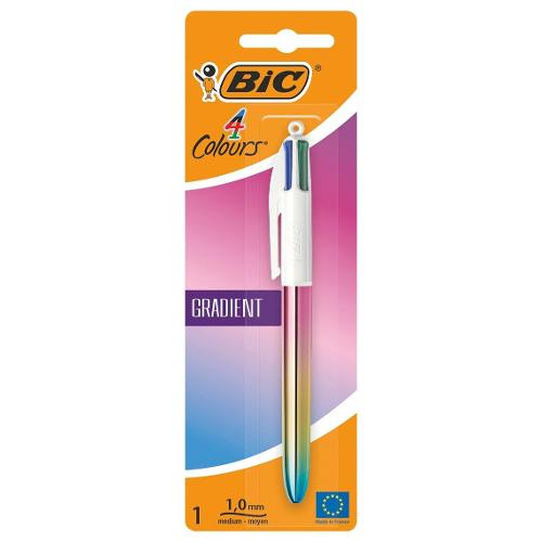 Bic Penna sfera multicolore scatto Gradient 4COLOURS tratto Medio - 1,0 mm Nero, blu, verde,rosso 511029