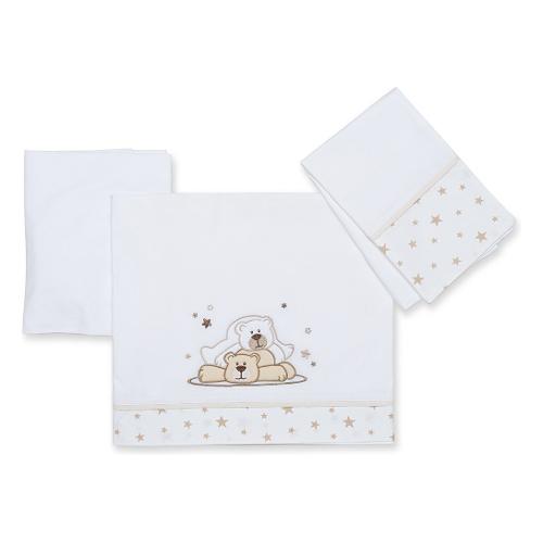 Foppapedretti Set lenzuola lettino completo 3 pz PIKKOLETTO DOLCESTELLA Tortora 9900279289