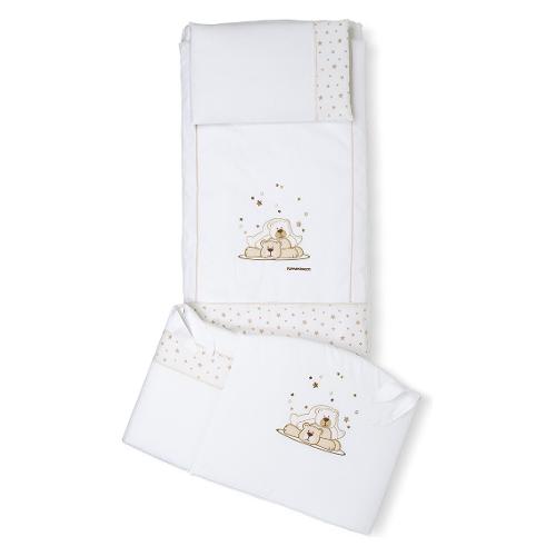 Foppapedretti Piumone lettino set 3 pz PIKKOLETTO DOLCESTELLA Tortora 9900279189
