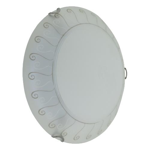 Isoluce Plafoniera RIGOLETTO Bianco e Tortora (14x43cm) 2067 20 3130 2 luci - E27 - Max 120W