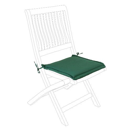 Yes Everyday Cuscino seduta poliestere POLY180 Verde scuro 0806355 (42x42x3cm) Sfoderabile