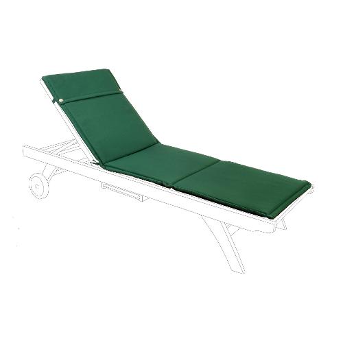 Yes Everyday Cuscino lettino poliestere POLY180 Verde scuro 0806348 (63x190x3cm) Sfoderabile 0806348