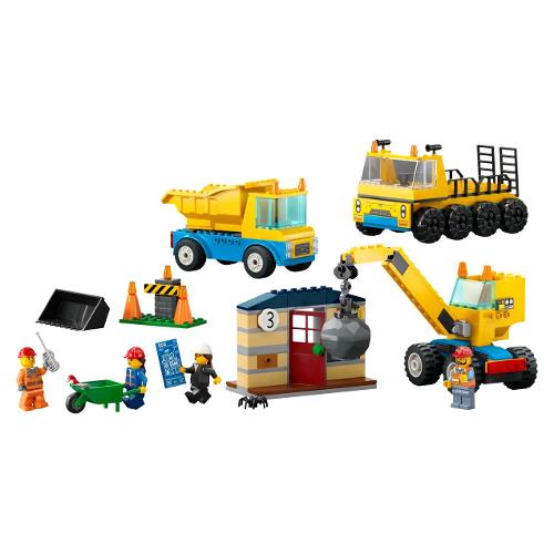 LEGO CITY GREAT VEHICLES 60391 CAMION DA CANTIERE E GRU CON PALLA DA  DEMOLIZIONE