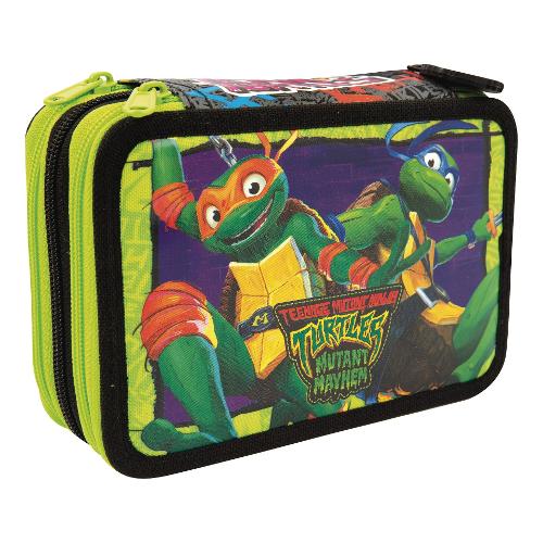 Giochi Preziosi Astuccio triplo completo 36 colori con penne e accessori NINJA TURTLES TU986000