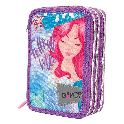 Giochi Preziosi Astuccio triplo completo 36 colori con penne e accessori Mermaid Vibes GOPOP Viola e Fucsia GG9Q5310