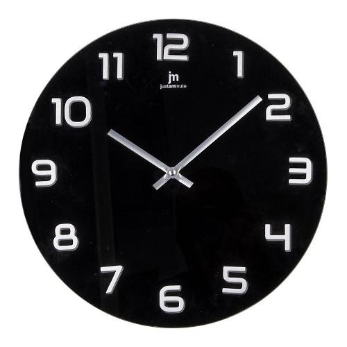 Lowell Orologio da parete (38cm) JUSTAMINUTE Nero e Silver 14897NS