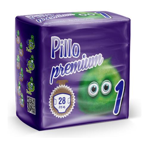 Pillo Pannolini misura 1 Newborn 2-5 kg 28 pz PREMIUM 00122