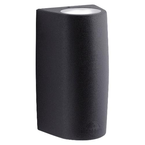 Fumagalli Applique da esterno MARTA 90 2L Nero (9,2x8x17cm) 2A4 000 000 AXU2K 1 luce - GU10 - Max 3,5W