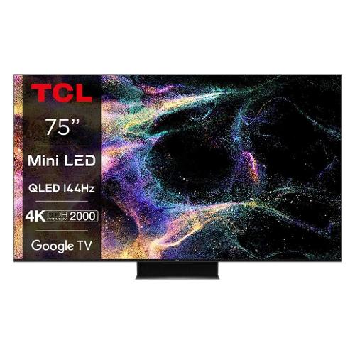 Tcl Tv 75" ( QLED ) Google TV C84 SERIES Smart TV UHD Mini LED Titanio 75C845