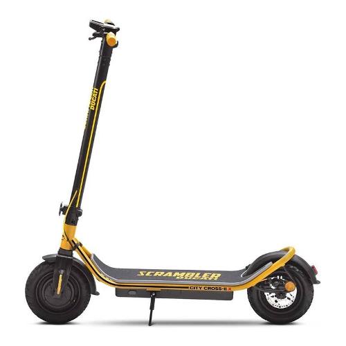 Ducati Monopattino elettrico City Cross E X ruote 10" motore 36V 350W SCRAMBLER Giallo e Nero SC MO 220004