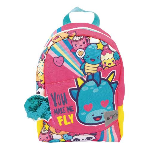 Giochi Preziosi Zainetto asilo Love, Peace & Joy - 10 L GOPOP Verde e Fucsia GG9T1000