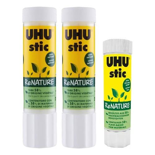 Uhu Bostik Colla stick RENATURE Bianco 2 pz 21 gr + 1 pz 8,2 gr 7001907