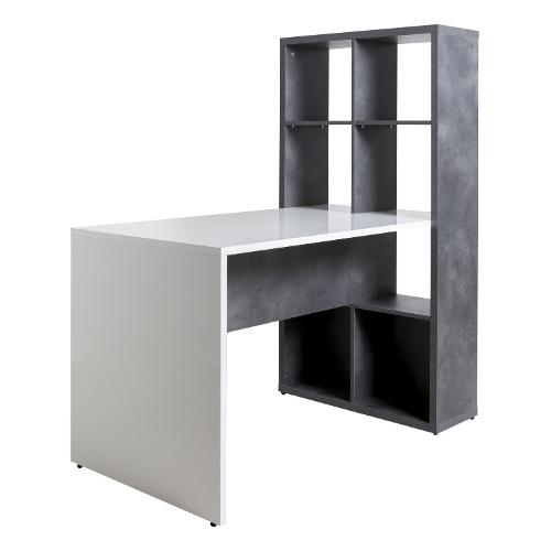 Composad VELATA Libreria Scrivania Bianco e Grigio tadao (135cm) Mobile KIT