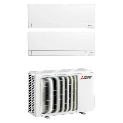 Mitsubishi Condizionatore fisso dual 2,5 + 2,5 Kw PLUS Msz Ay White MSZAY25, AY25VGKP MXZ2F42VF