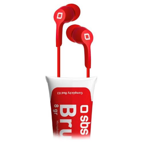 Sbs Auricolari microfono filo BRUSH Red sunset TEEARPAINTR