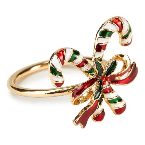 Fade Set anelli tovaglioli 6 pz Candy XMAS 57771