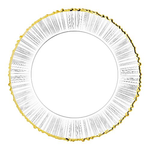 Fade Sottopiatto Vetro (32cm) Stripes CLEAR Oro 57698