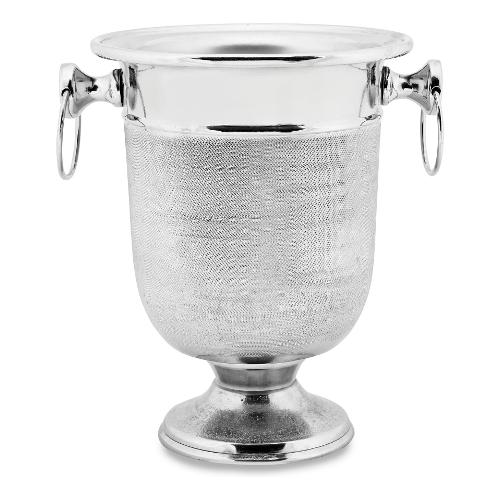 Fade Secchiello portaghiaccio Metallo (27x25cm) con manici anello CHAMPAGNE Silver 57606