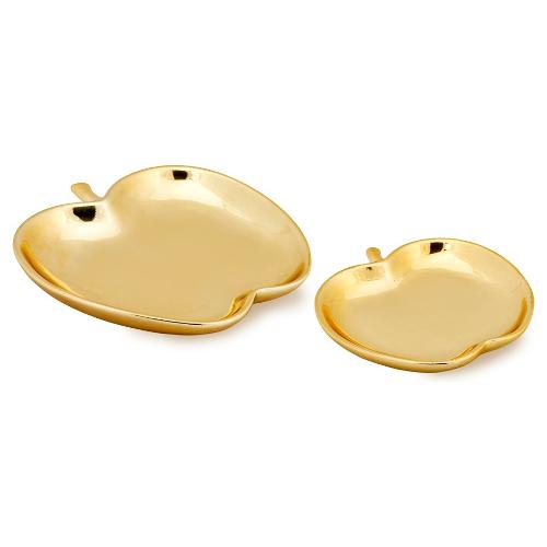 Fade Set piatti frutta Porcellana 2 pz d.18 e 13cm XMAS Oro 57805